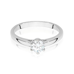 Pierścionek zaręczynowy z białego złota z diamentem 0,50ct Fire Of Love BW-540-0,50ct-b