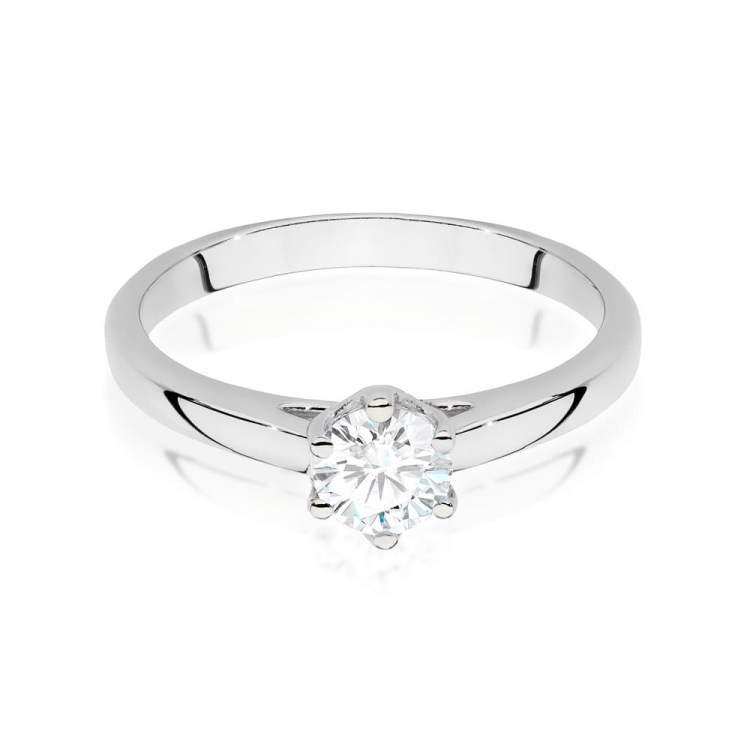 Pierścionek zaręczynowy z białego złota z diamentem 0,50ct Fire Of Love BW-540-0,50ct-b