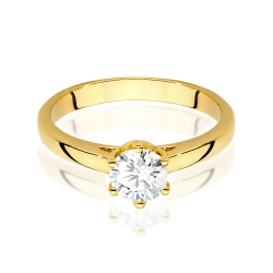 Pierścionek zaręczynowy z żółtego złota z diamentem 0,70ct Fire Of Love BW-540-0,70ct