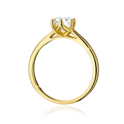 Pierścionek zaręczynowy z żółtego złota z diamentem 0,70ct Fire Of Love BW-540-0,70ct
