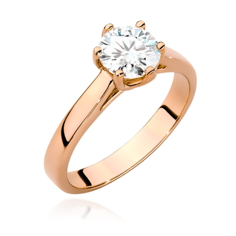 Przejdź do produktu Pierścionek zaręczynowy z różowego złota z diamentem 1,00ct Fire Of Love 