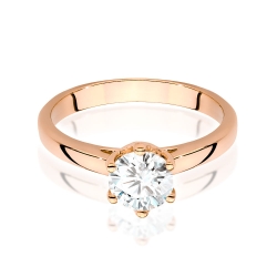 Pierścionek zaręczynowy z różowego złota z diamentem 1,00ct Fire Of Love BW-540-1,00ct-r