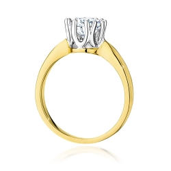 Pierścionek zaręczynowy z żółtego złota z diamentem 1,00ct Fire Of Love GW-541-1,00ct