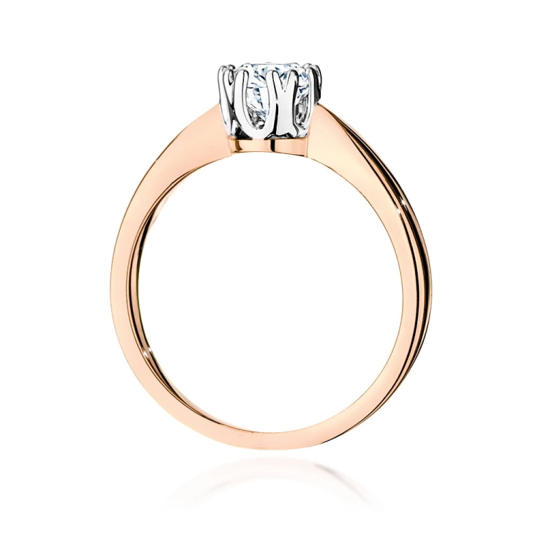 Pierścionek zaręczynowy z różowego złota z diamentem 0,50ct Fire Of Love GW-541-0,50ct-r