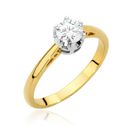 Przejdź do produktu Pierścionek zaręczynowy z żółtego złota z diamentem 0,50ct Fire Of Love