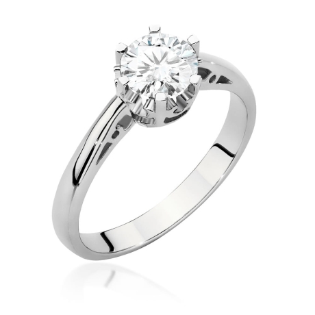 Przejdź do produktu Pierścionek zaręczynowy z białego złota z diamentem 0,70ct Fire Of Love 