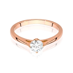 Pierścionek zaręczynowy z różowego złota z diamentem 0,40ct Fire Of Love GW-543-0,40ct-r