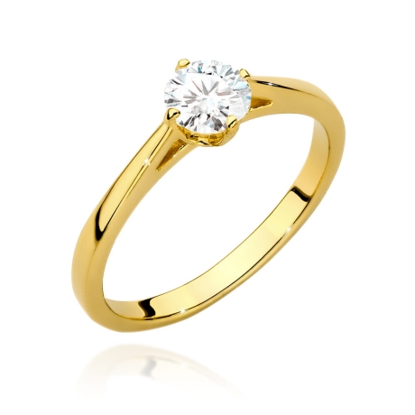 Przejdź do produktu Pierścionek zaręczynowy z żółtego złota z diamentem 0,50ct Fire Of Love