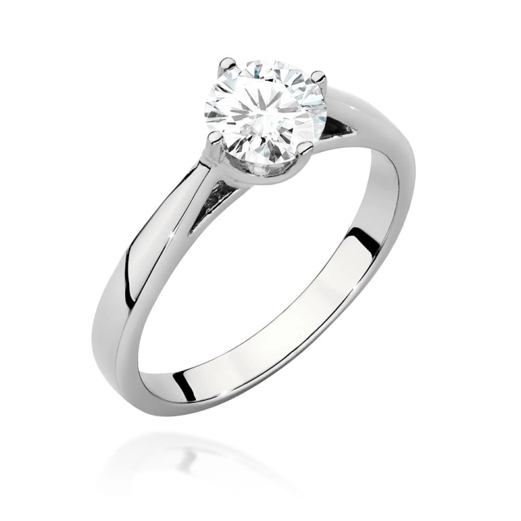 Pierścionek zaręczynowy z białego złota z diamentem 0,70ct Fire Of Love GW-543-0,70ct-b