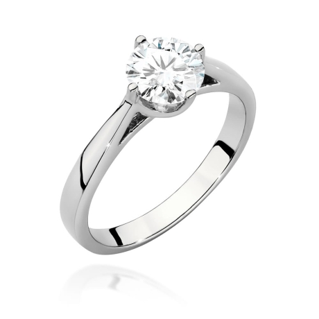 Przejdź do produktu Pierścionek zaręczynowy z białego złota z diamentem 1,00ct Fire Of Love 