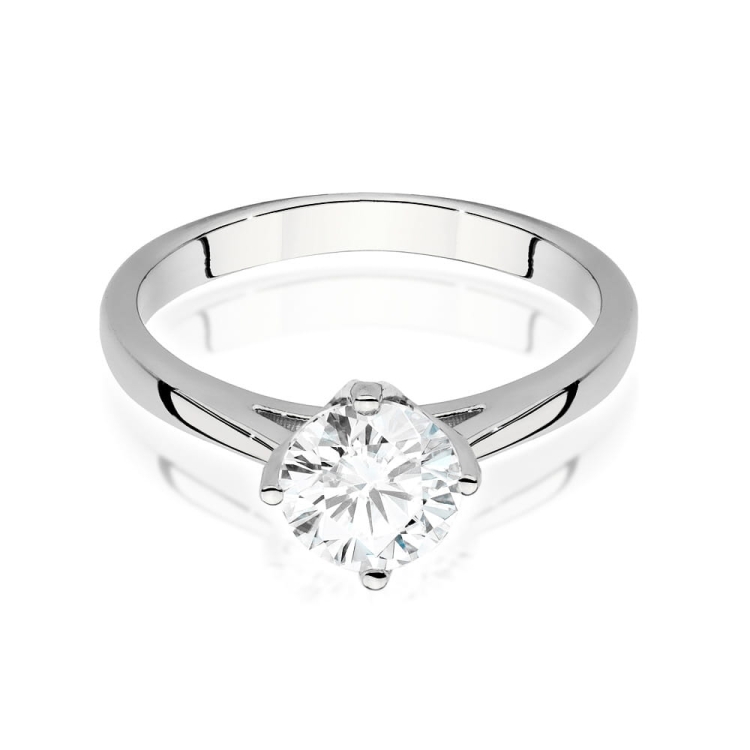 Pierścionek zaręczynowy z białego złota z diamentem 1,00ct Fire Of Love GW-543-1,00ct-b