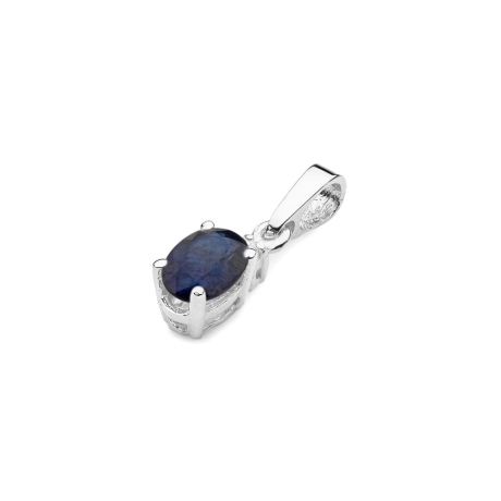 Przejdź do produktu Zawieszka z białego złota 585 z szafirem i diamentem 0,014ct The Diamonds
